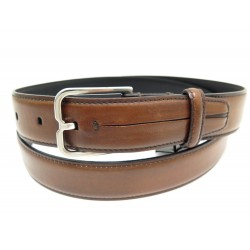 NEUF CEINTURE BERLUTI MOGANO BOUCLE B ACIER 152593 T 115 CUIR MARRON BELT 500€