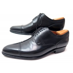 CHAUSSURES JM WESTON 446 7C 41 DERBY CUIR NOIR + EMBAUCHOIRS BLACK SHOES 835€