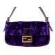 NEUF SAC A MAIN FENDI BAGUETTE 8BR000 EN VELOURS VIOLET VELVET BAG PURSE 1390€