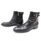 CHAUSSURES LOUIS VUITTON BOTTINES A BOUCLE 11 45 EN CUIR NOIR LEATHER BOOTS 720€