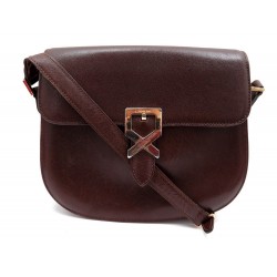 VINTAGE SAC A MAIN LANCEL BESACE EN CUIR MARRON BANDOULIERE CROSSBODY BAG 500€