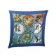 NEUF FOULARD HERMES LES QUATRE SAISONS CARRE EN SOIE PLISSE BLEU SILK SCARF 360€