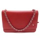 NEUF SAC A MAIN CHANEL WOC CAMELIA EN CUIR ROUGE 