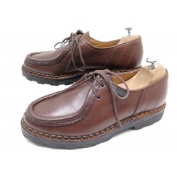 CHAUSSURES PARABOOT MORZINE 8.5 42.5 MOCASSINS EN CUIR MARRON BROWN SHOES 415€