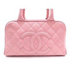 SAC A MAIN CHANEL 27 CM EN CUIR CAVIAR MATELASSE ROSE PINK HAND BAG PURSE 2700€