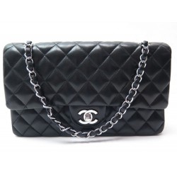 NEUF SAC A MAIN CHANEL TIMELESS CLASSIQUE MATELASSE EN CUIR NOIR HAND BAG 4480€