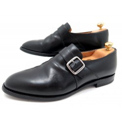 CHAUSSURES CHURCH S WOODHAM 10.5F 44.5 CUIR NOIR MOCASSINS A BOUCLES 