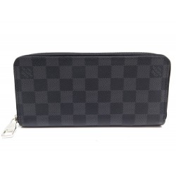 NEUF PORTEFEUILLE LOUIS VUITTON ZIPPY ORGANIZER EN TOILE DAMIER GRAPHITE 615€