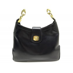  VINTAGE SAC A MAIN CELINE EN CUIR NOIR 