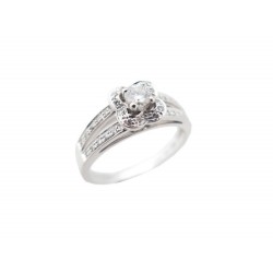 BAGUE MAUBOUSSIN CHANCE OF LOVE N°2 OR BLANC DIAMANT T55 