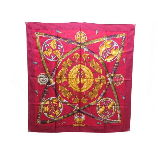 FOULARD HERMES LES PRINCES DU SOLEIL LEVANT CARRE 90 SOIE 