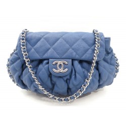 NEUF SAC A MAIN CHANEL TIMELESS CROISIERE BANDOULIERE CUIR BLEU HAND BAG 3490€