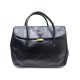  SAC A MAIN LONGCHAMP ROSEAU DORE EN CUIR NOIR 