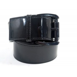 NEUF CEINTURE BURBERRY LONDON T 70 CM EN CUIR VERNI NOIR BLACK LEATHER BELT 365€