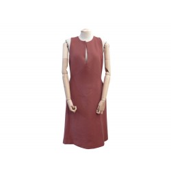 ROBE MI LONGUE BOTTEGA VENETA 44 IT 40 FR M EN LAINE VIEUX ROSE DRESS 1850€