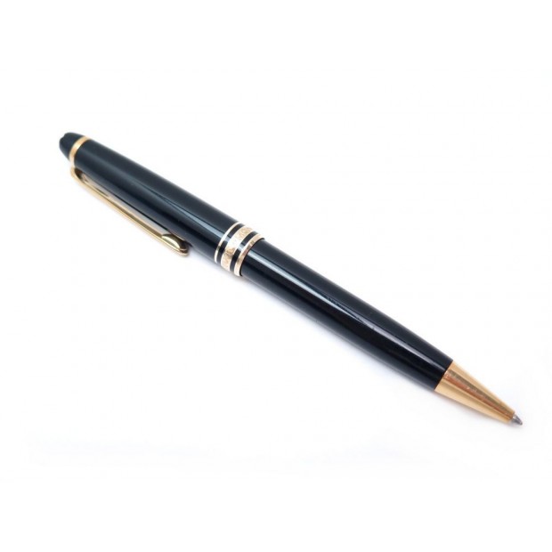 STYLO BILLE MONTBLANC MEISTERSTUCK CLASSIQUE DORE RESINE NOIR BALLPOINT PEN 355€