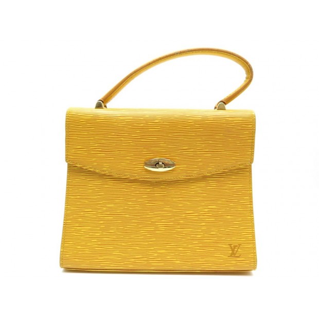  NEUF SAC A MAIN LOUIS VUITTON ALMA PM CUIR EPI JAUNE 