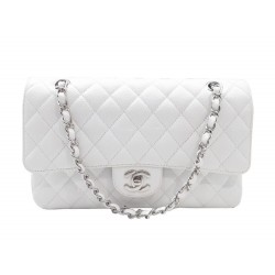 NEUF SAC A MAIN CHANEL 2.55 TIMELESS 26 CM CUIR MATELASSE BLANC BAG PURSE 4260€