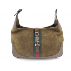 SAC A MAIN GUCCI JACKIE 00963 CABAS CUIR DAIM MARRON DEER LEATHER HAND BAG 995€