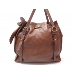 SAC A MAIN MIU MIU CUIR MARRON 