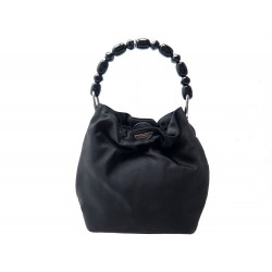 NEUF SAC A MAIN CHRISTIAN DIOR MALICE PERLA PM NYLON NOIR CANVAS HAND BAG 600€