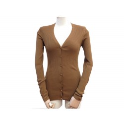 NEUF GILET LOUIS VUITTON CARDIGAN L 40 FEMME EN LAINE MARRON WOOL PULL 1500€