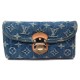 PORTEFEUILLE LOUIS VUITTON AMELIA EN DENIM MONOGRAM BLEU WALLET BILLFOLD 850€