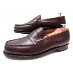 NEUF CHAUSSURES JM WESTON 180 MOCASSINS 7D 41 CUIR MARRON 