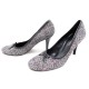 NEUF CHAUSSURES TARA JARMON ESCARPINS 40 EN TWEED NOIR WOOL COURT SHOES 250€