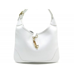 VINTAGE SAC A MAIN HERMES TRIM 30 CUIR COURCHEVEL BLANC LEATHER HAND BAG 3700€