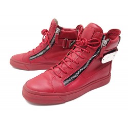 CHAUSSURES GIUSEPPE ZANOTTI COBY 40 IT 41 BASKETS CUIR ROUGE SNEAKERS SHOES 710€