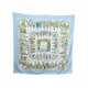 FOULARD HERMES COSTUMES CIVILS ACTUELS CARRE SOIE BLEUE F. PERRIERE SCARF 360€