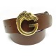 NEUF CEINTURE GUCCI TETE DE CHEVAL 201785 T 85 EN CUIR MARRON LEATHER BELT 350€