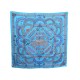 FOULARD HERMES PARURES DES MAHARAJAS CARRE EN SOIE BLEUE C. BASCHET SCARF 360€