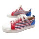 CHAUSSURES CHRISTIAN LOUBOUTIN TOILE VICHY 39 IT 40 FR BASKETS SNEAKERS 495€