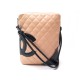 SAC A MAIN CHANEL CAMBON BESACE LOGO CC BANDOULIERE CUIR BEIGE HAND BAG 1800€