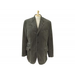 VESTE HERMES TAILLE 48 M EN VELOURS COTELE GRIS GRAY VELVET JACKET 4500€