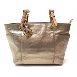 SAC A MAIN MICHAEL KORS JET SET ZIP EN CUIR DORE GOLDEN LEATHER HAND BAG 250€