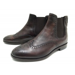  CHAUSSURES PAUL SMITH BOTTINES 7 41 CUIR MARRON LEATHER BOOTS 