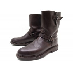 CHAUSSURES HESCHUNG 8.5 42.5 BOTTINES EN CUIR MARRON LEATHER BOOTS SHOES 595€