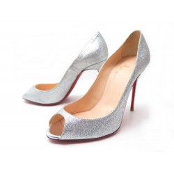 NEUF CHAUSSURES CHRISTIAN LOUBOUTIN YOOTISH GLITTER MINI 100 38.5 ESCARPINS 560€