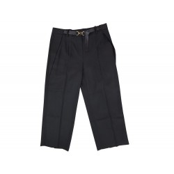 NEUF PANTALON LOUIS VUITTON PANTACOURT 42 L LAINE NOIRE WOOL CROPPED PANTS 1200€