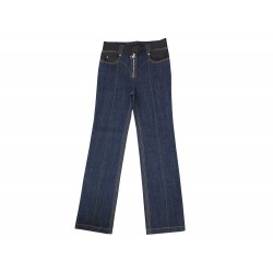 NEUF PANTALON LOUIS VUITTON 40 CUIR ET JEAN 