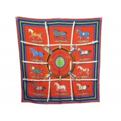 FOULARD HERMES COUVERTURES ET TENUES DE JOUR EUDEL CARRE SOIE SCARF 360 