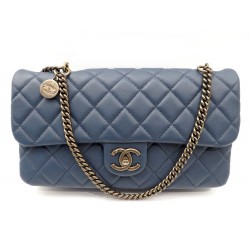 NEUF SAC A MAIN CHANEL TIMELESS CROISIERE EN CUIR MATELASSE BLEU HAND BAG 3900€