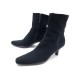 CHAUSSURES PRADA 39 IT 40 FR BOTTINES TOILE NOIRE BLACK CANVAS BOOTS SHOES 750€