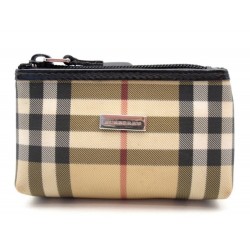 PORTE MONNAIE BURBERRY TOILE CHECK TARTAN TROUSSE PORTEFEUILLE CARTE WALLET 190