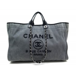 SAC CHANEL DEAUVILLE TOILE GRIS 