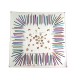 NEUF RARE FOULARD HERMES A VOS CRAYONS CARRE EN SOIE BLANCHE L. COOK SILK SCARF