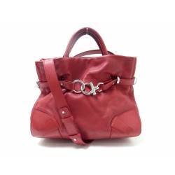 SAC A MAIN SONIA RYKIEL MARTHA BANDOULIERE 35 CM CUIR ROUGE HAND BAG PURSE 890€